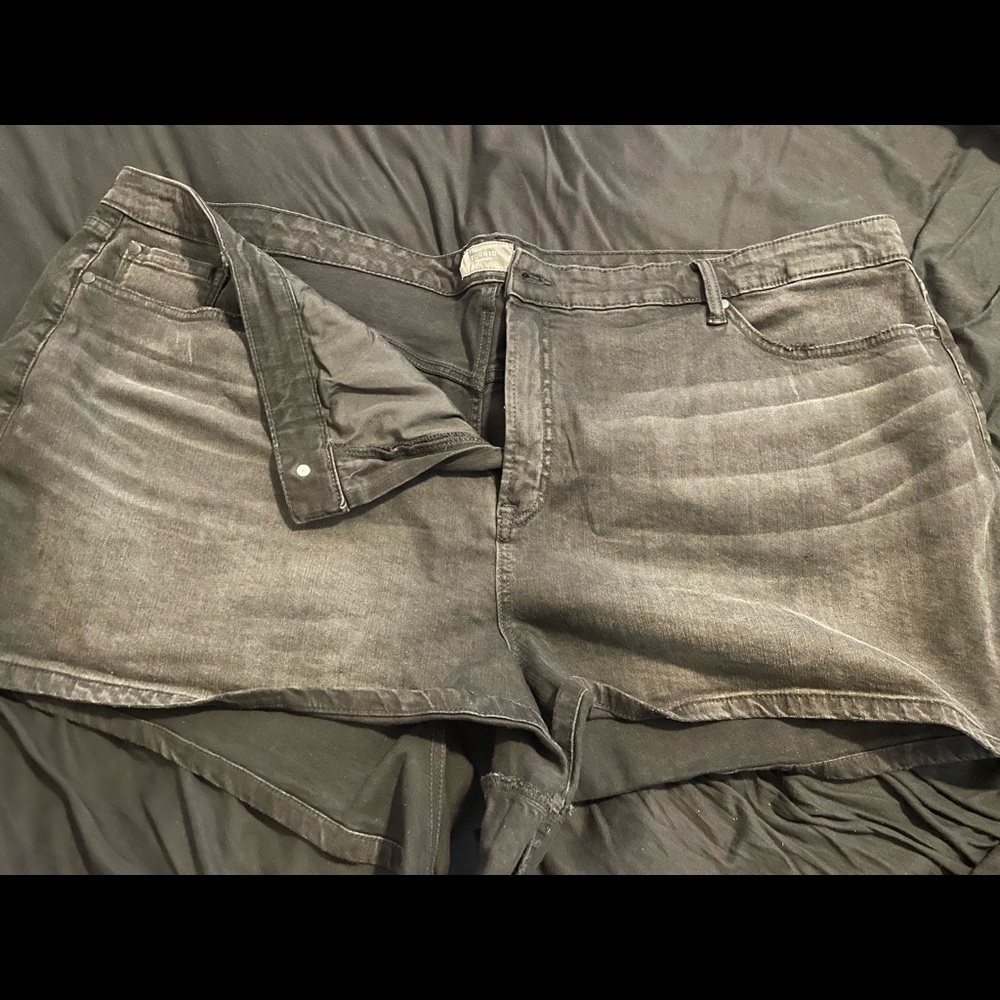 Torrid black jean shorts